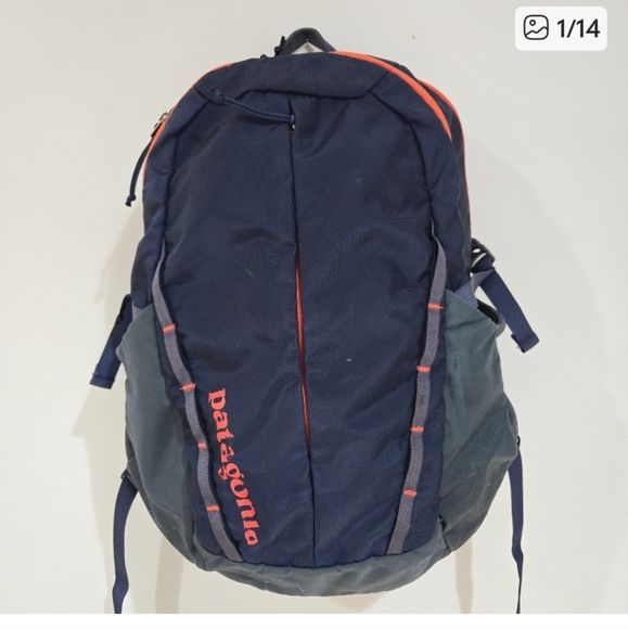 Patagonia Refugio Navy and Orange Backpack 28L - Picture 1 of 11